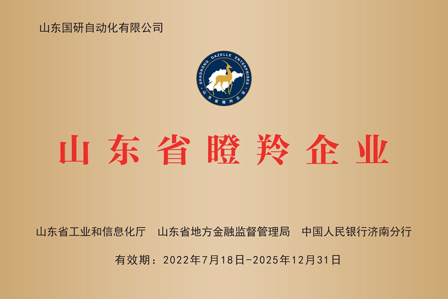 山东国研：山东省瞪羚企业